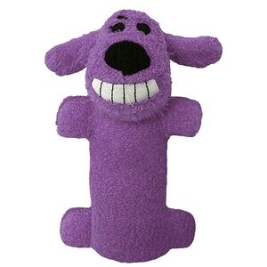 Multipet Loofa Dog, The Original Plush Dog Toy, 6" (Purple)